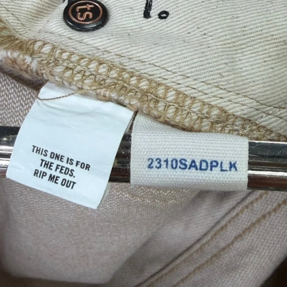 Taylor Stitch Slim Jean Men 30x32 Khaki Tan 100% Organic Cotton Five Pocket Pant